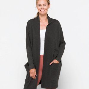 Pact Organic 100% Organic Cotton Dark Grey Gray Airplane Cardigan S/M